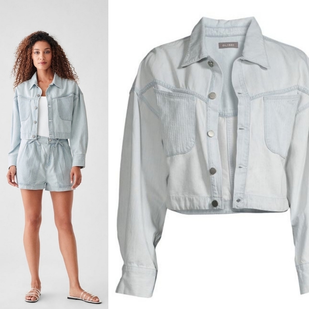 DL1961 // ltd ed taryn cropped oversized drop shoulder soft denim jacket